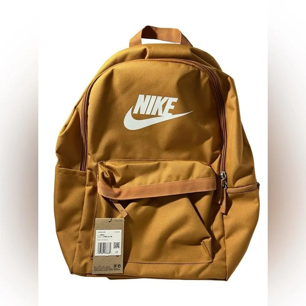 Nike Backpack Brown Tan Classic School Travel Backpack Bag DC4244-224
