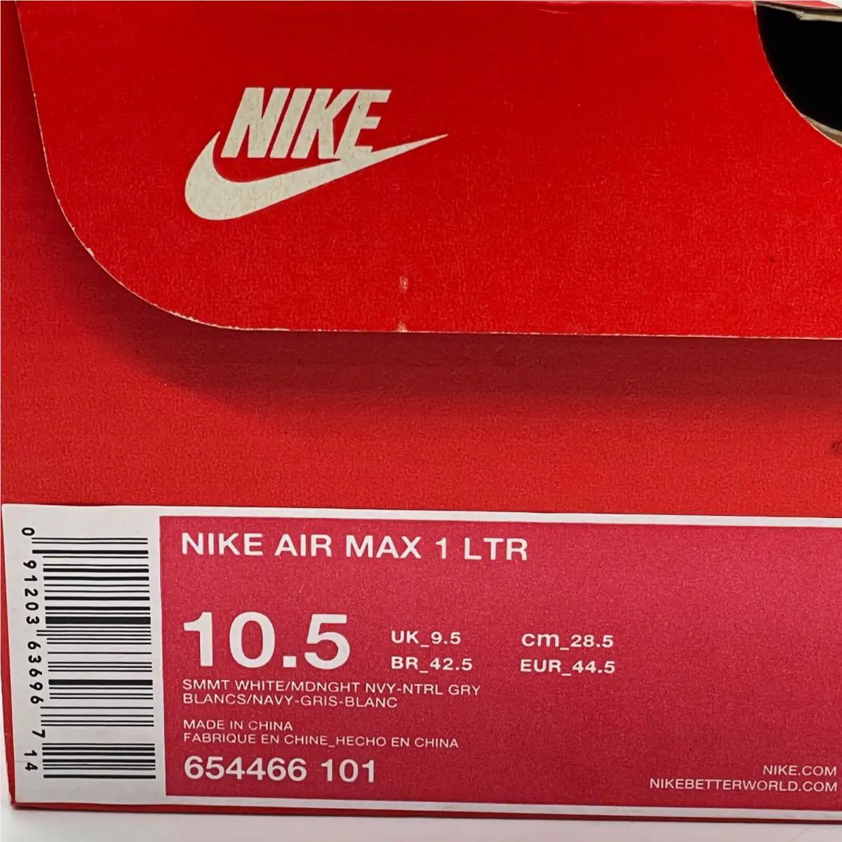 Nike shoes - Air Max 1 LTR - Air Max LTR - 654466-101 - White Navy Blue 11