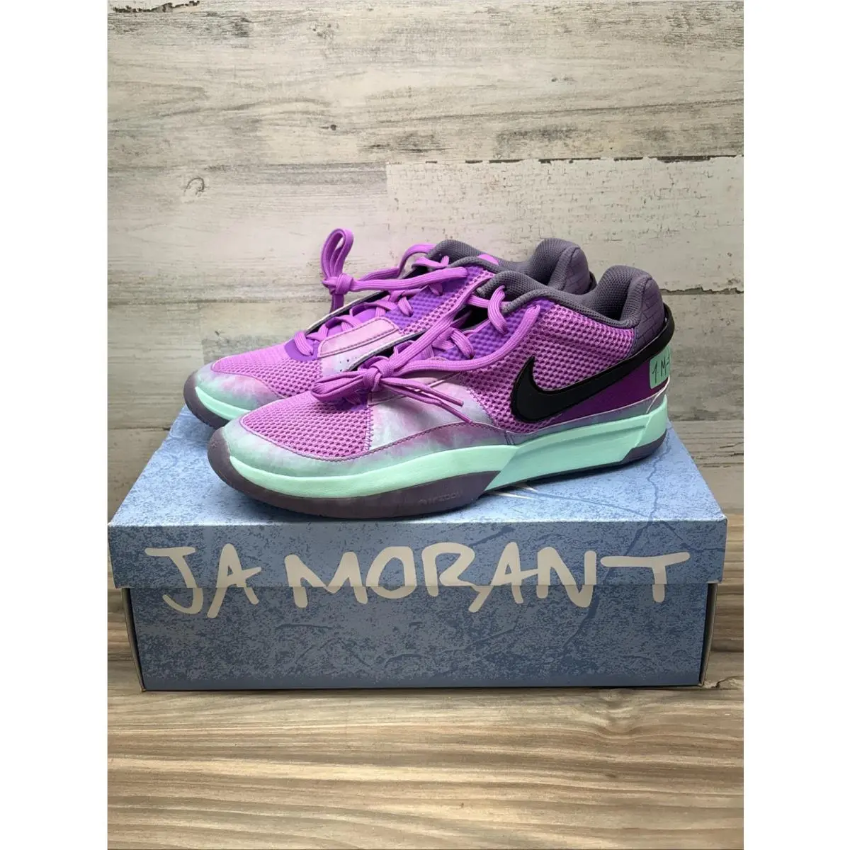 Ja 1 Christmas Xmas Basketball Sneakers FV5558-500 Fuchsia Dream - Men`s 10 by Nike