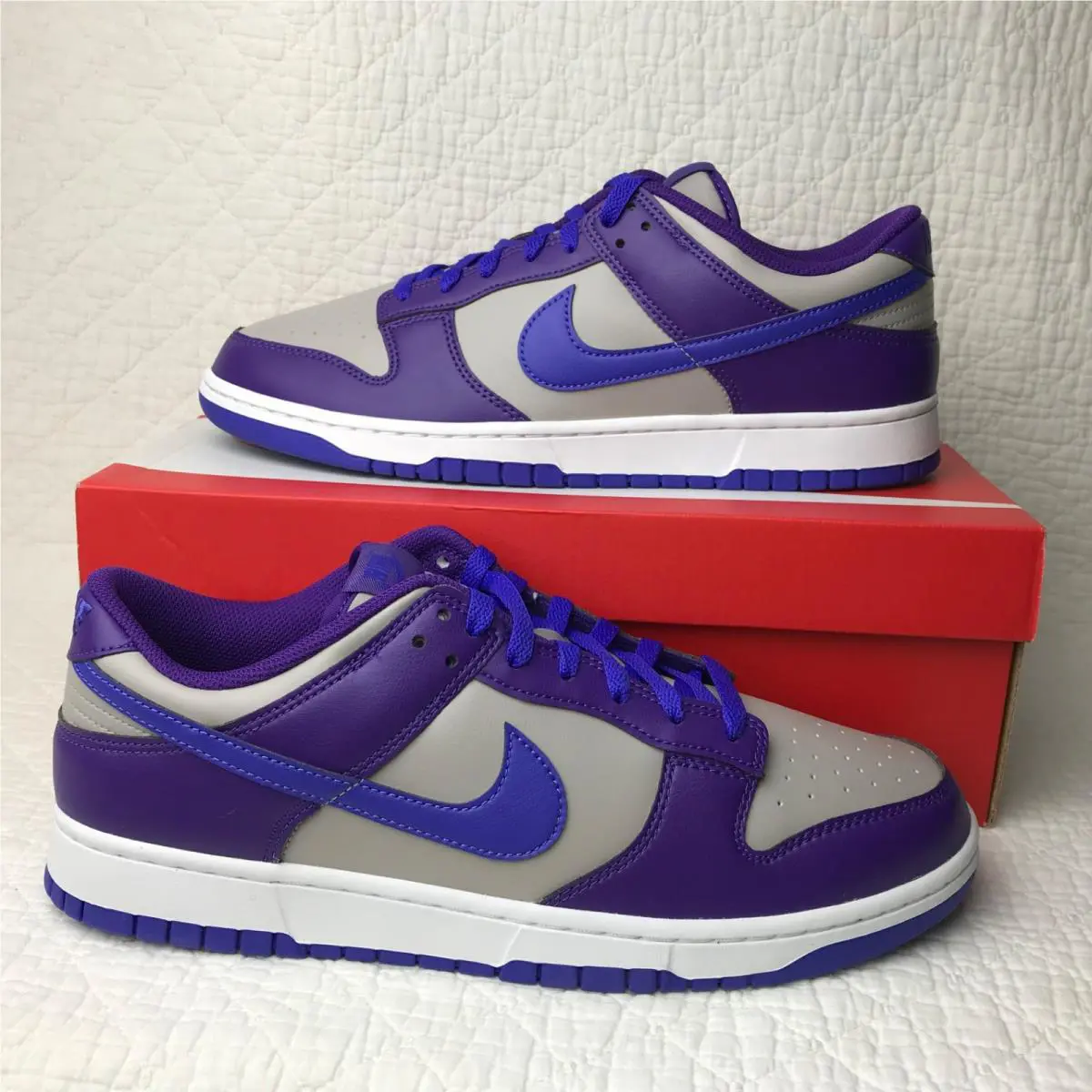 Nike Dunk Low Retro Shoes Men’s SZ 12.5 College Grey Persian Violet HF5441-005