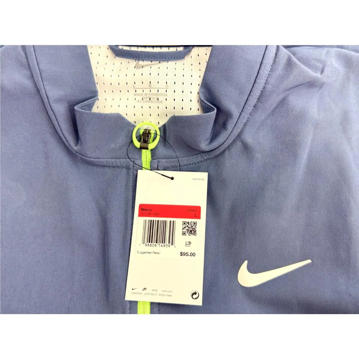 Nike clothing - Nike Court Advantage Packable Jacket - DV7387-491 - Blue (UPC: 196606149387) 9