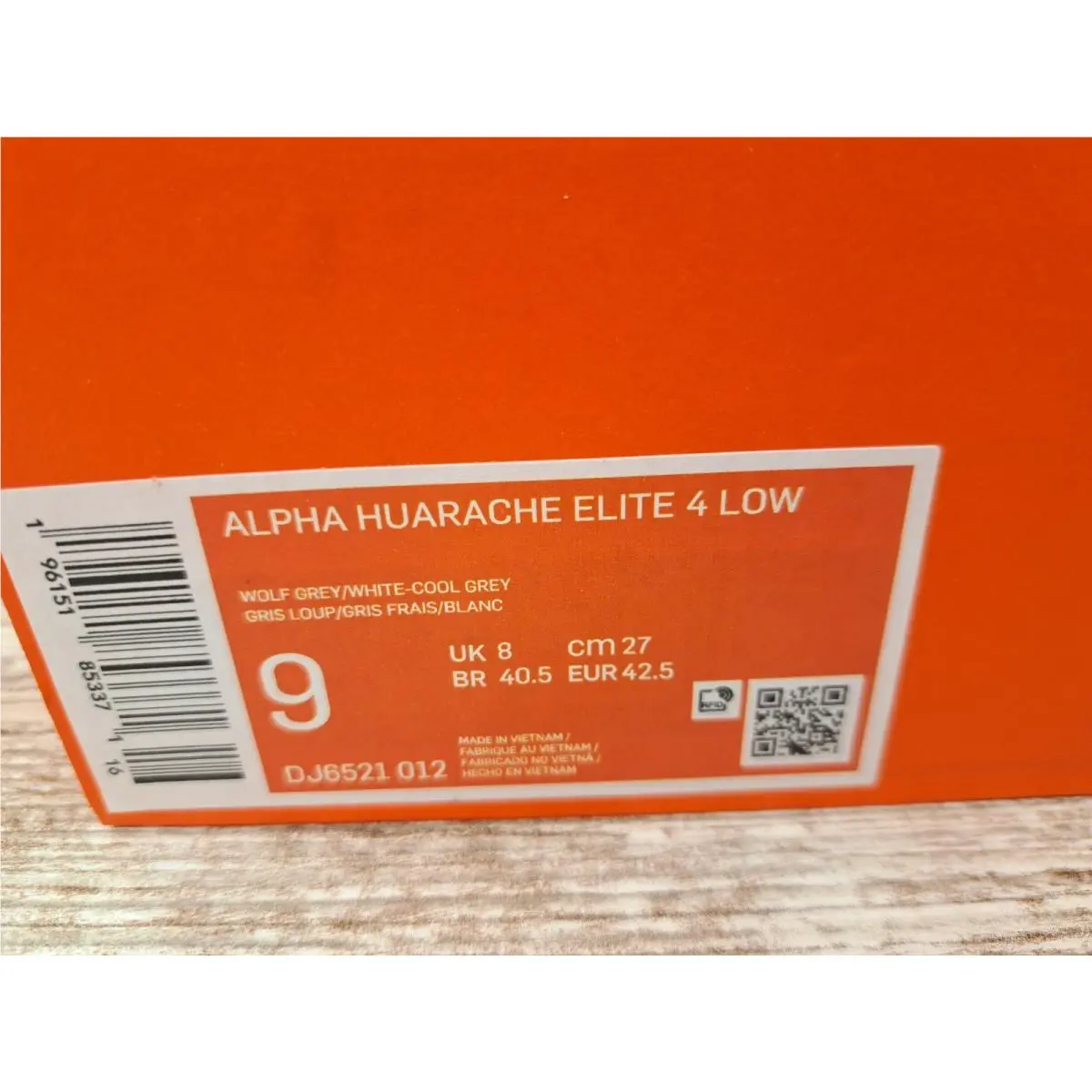 Nike shoes - Nike Alpha Huarache Elite 4 - DJ6521-012 - Gray 7