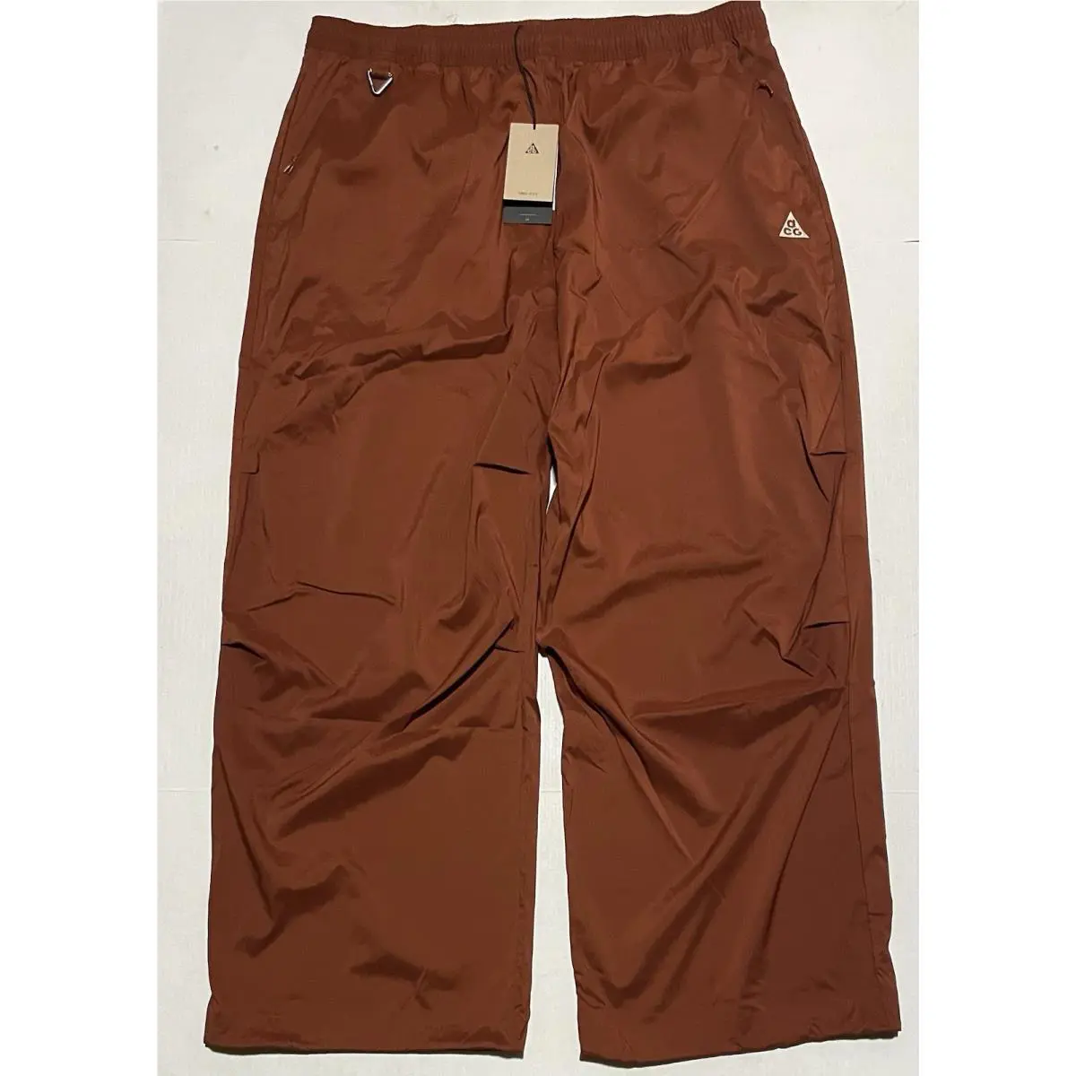 Nike Acg Activitorium” High Waist Baggy Pants Large Flared Windbreak Green