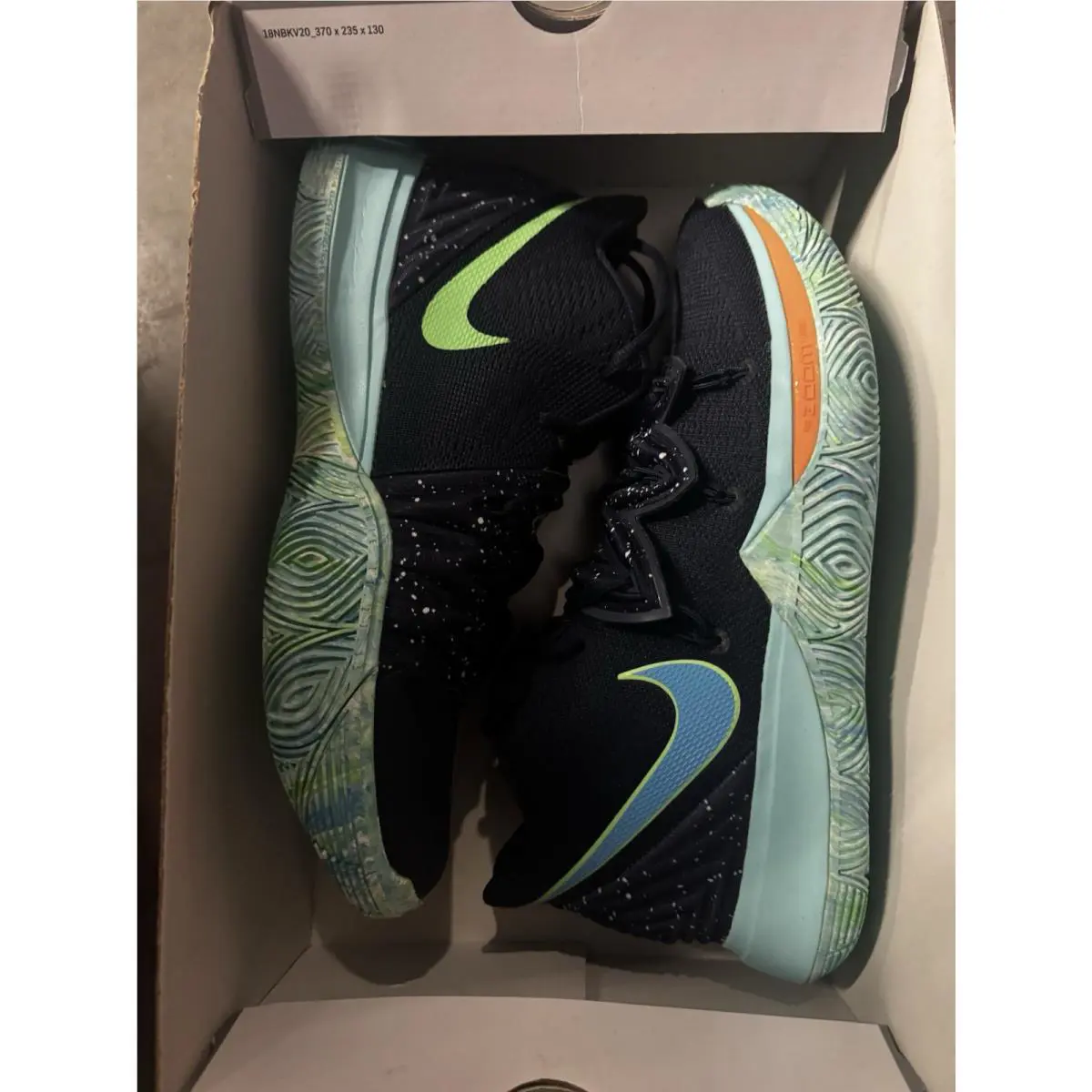 Nike shoes - Nike Kyrie 5 - Kyrie - AO2918-400 - Blue, Manufacturer: Obsidian/Light Current Green-Scream Green 4