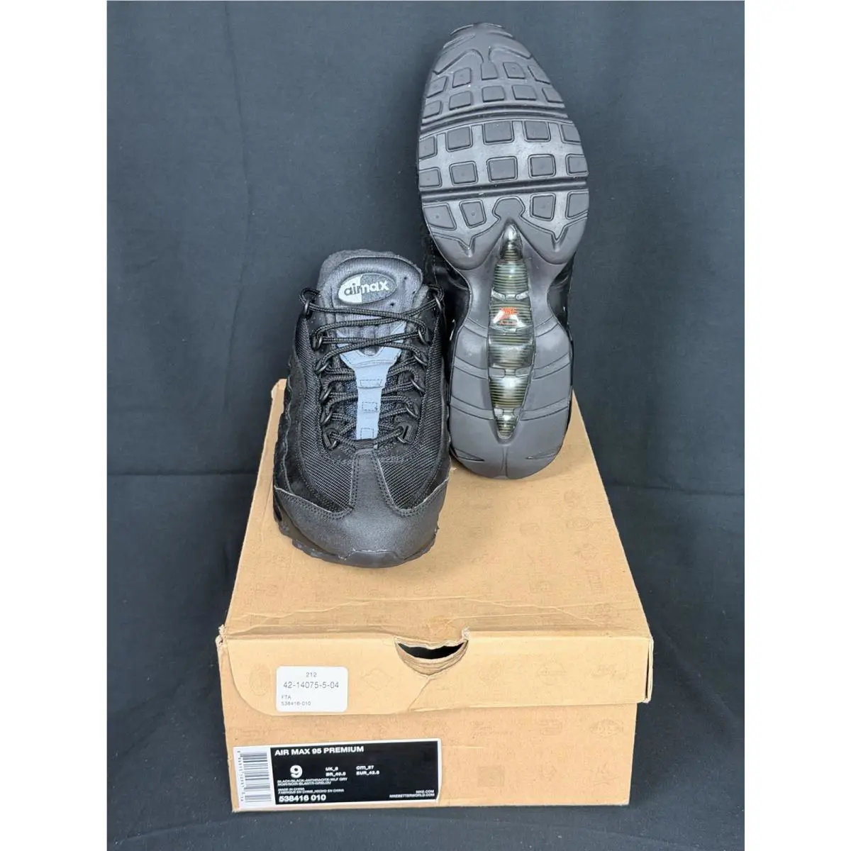 Nike shoes - Nike Air Max 95 Premium - 538416-010 - Black (UPC: 886915109805) 0