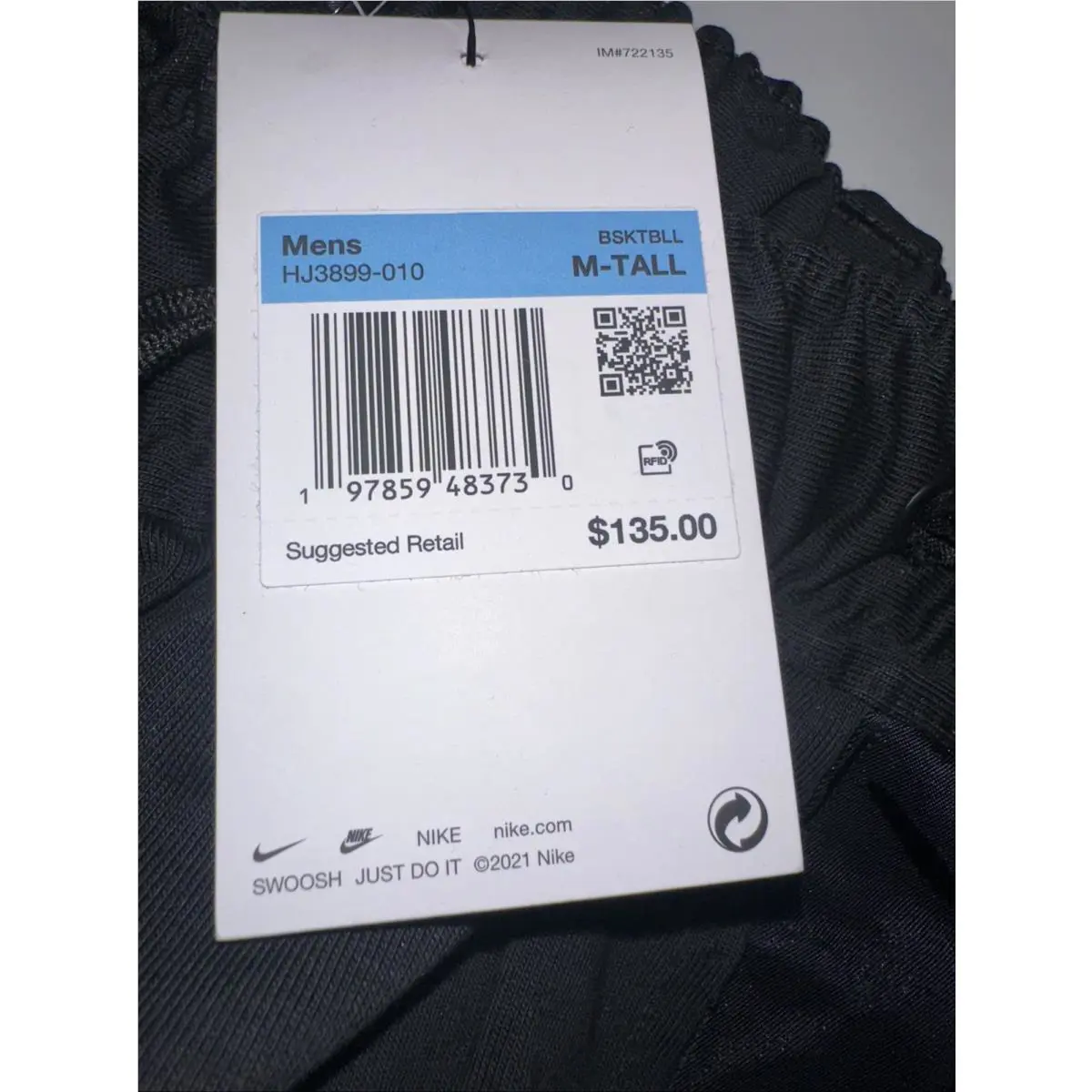 Nike clothing - Nike Dri Fit Tearaway Pants - HJ3899010 - Black (UPC: 0197859483730) 5