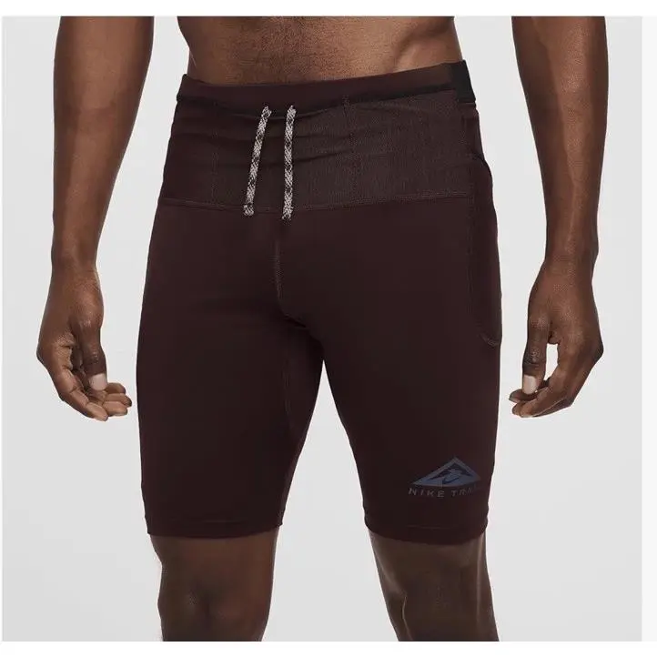 Nike Mens Large Trail Lava Loops 1/2 Running Tights Burgundy DV9307-652