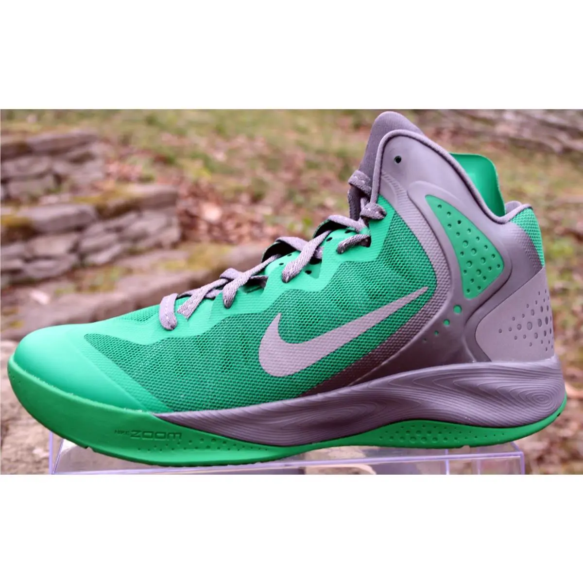 Nike shoes - Nike Zoom Hyperenforcer PE - Zoom Hyperenforcer - 487655-300 - Lucky green/metallic silver/cool grey (UPC: 883418006426) 6