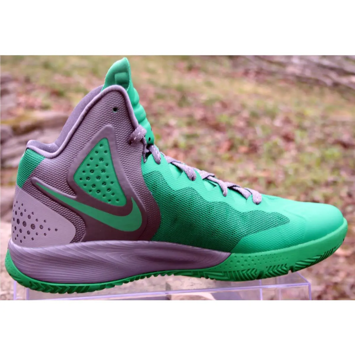 Nike shoes - Nike Zoom Hyperenforcer PE - Zoom Hyperenforcer - 487655-300 - Lucky green/metallic silver/cool grey (UPC: 883418006426) 7