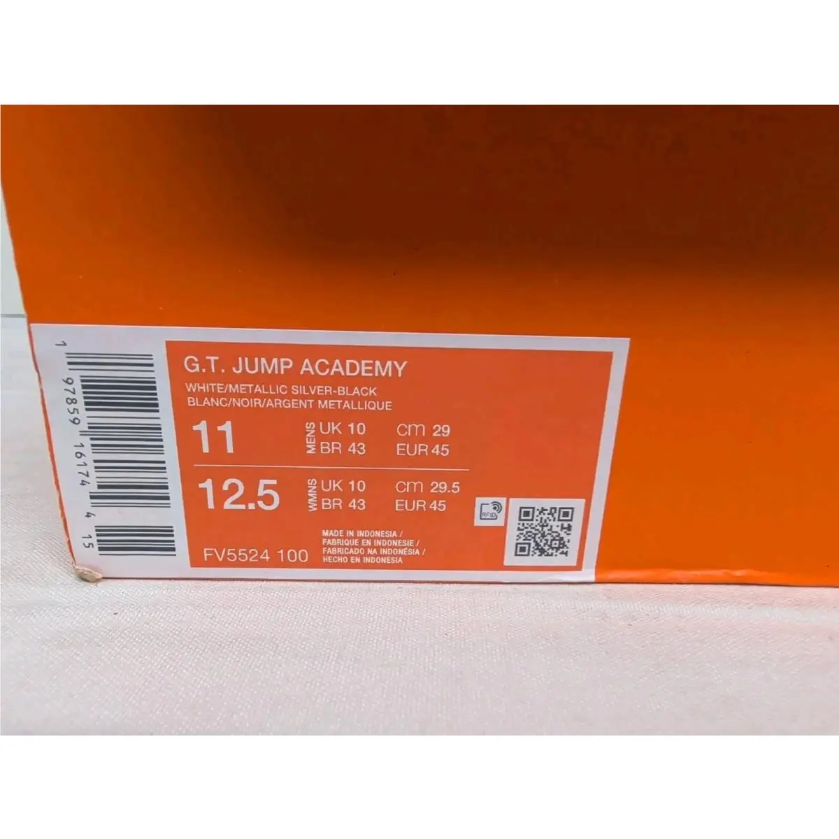 Nike shoes - Nike GT Jump Academy - Jump Academy - FV5524-100 - White, Manufacturer: White/Black/Metallic Silver (UPC: 197859161744) 6