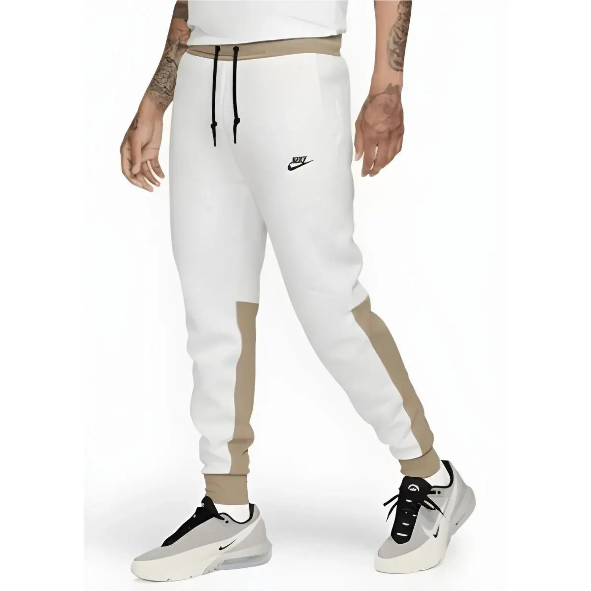 Nike clothing - White/Khaki 2