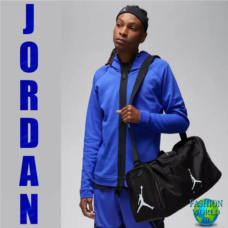 Nike Jordan Sport Duffel Gym Bag 55L with Shoe Pocket Black/white