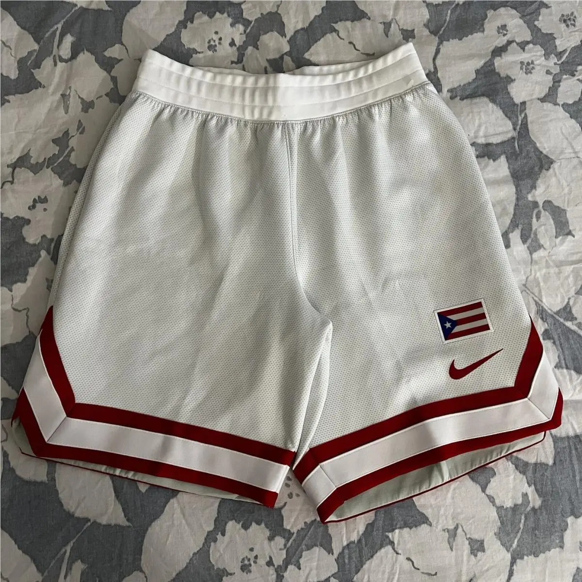 Nike Puerto Rico Team Issue Basketball Shorts White Mens Size M
