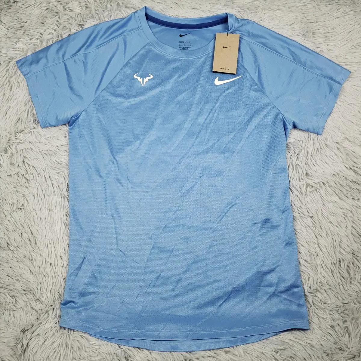 Nike Rafa Challenger Tennis Tee Shirt Mens M Rafa Nadal Bull Logo DV2887-412