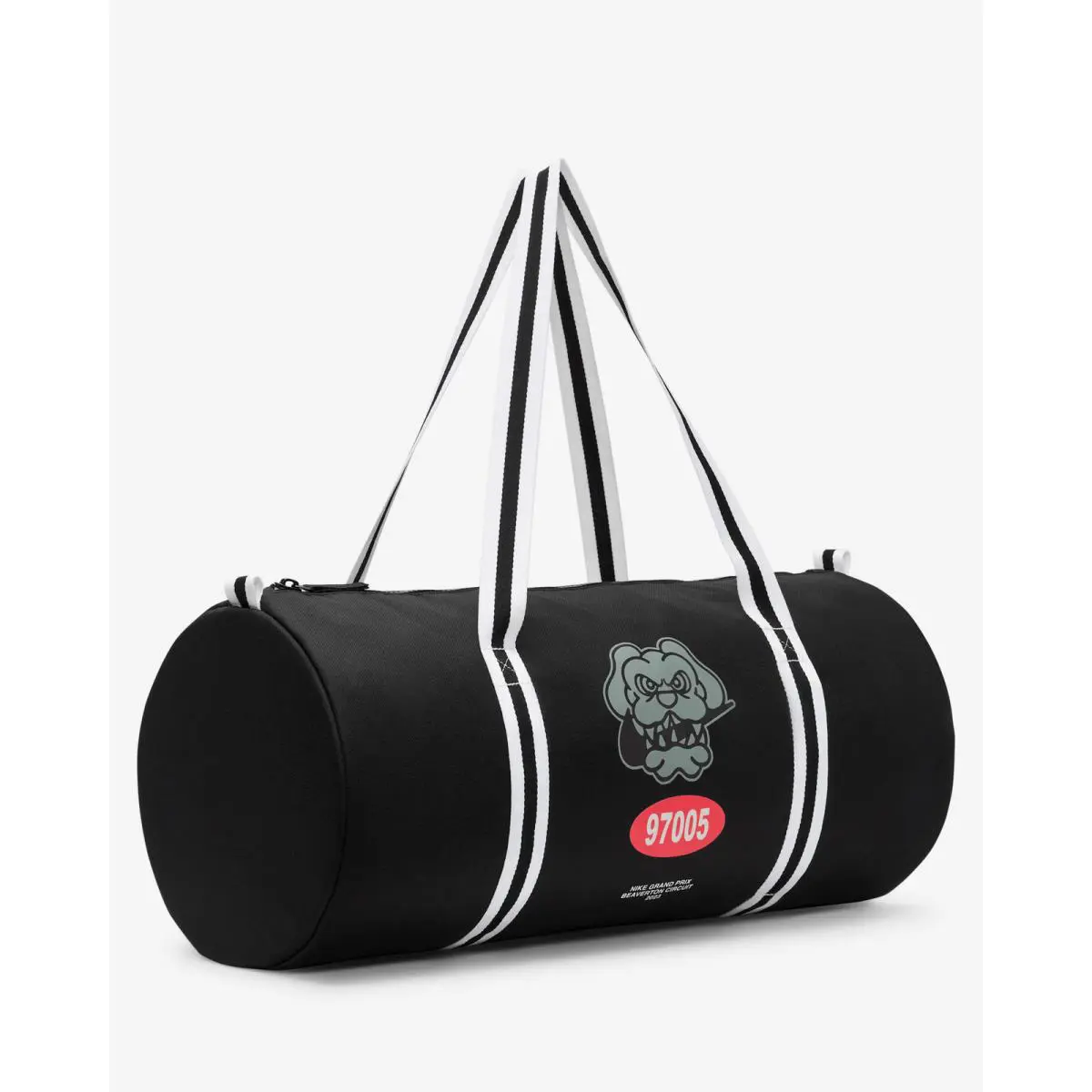 Nike Heritage Duffel Bag Hybrid Shoe Dog Logo Black White Canvas LE