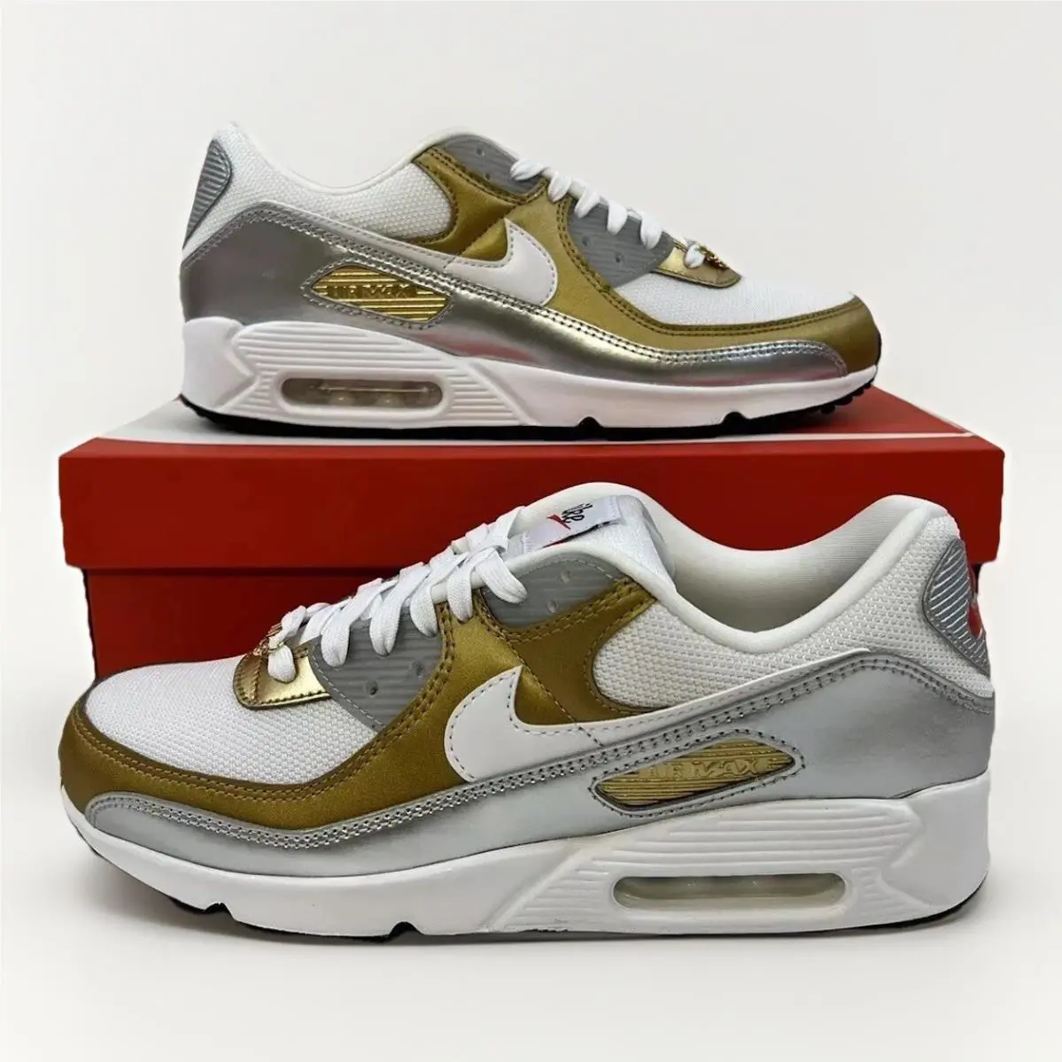 Nike Air Max 90 SE Silver Gold Women’s 12/Men’s 10.5 - DJ6208-100