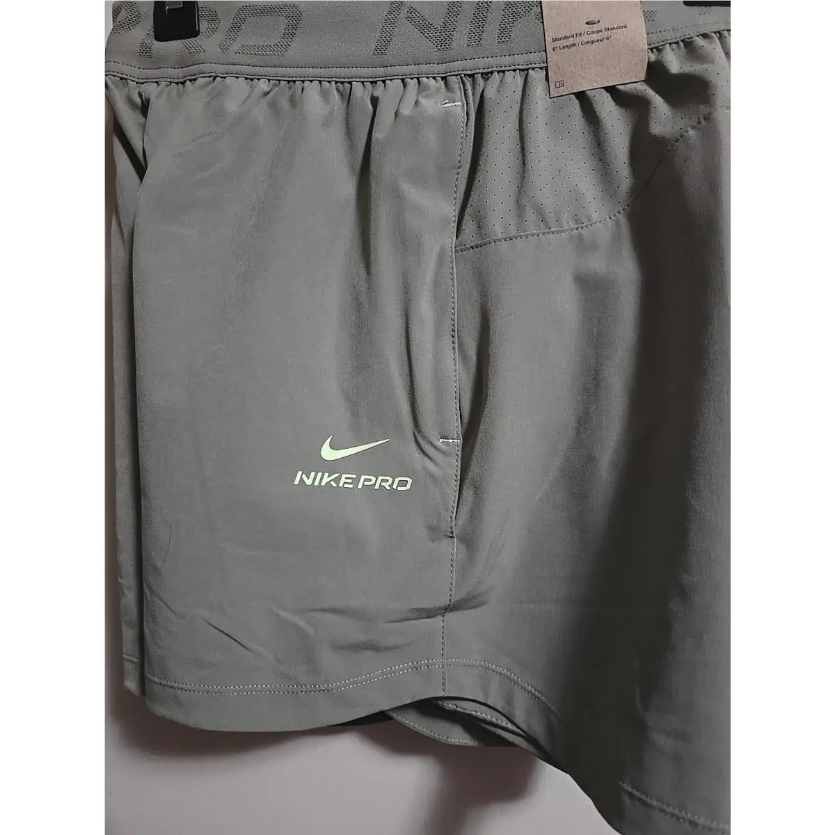 2- 2026-New  Pro Training 6 Dri-fit Shorts Men’s HV0411-green +black Small by Nike