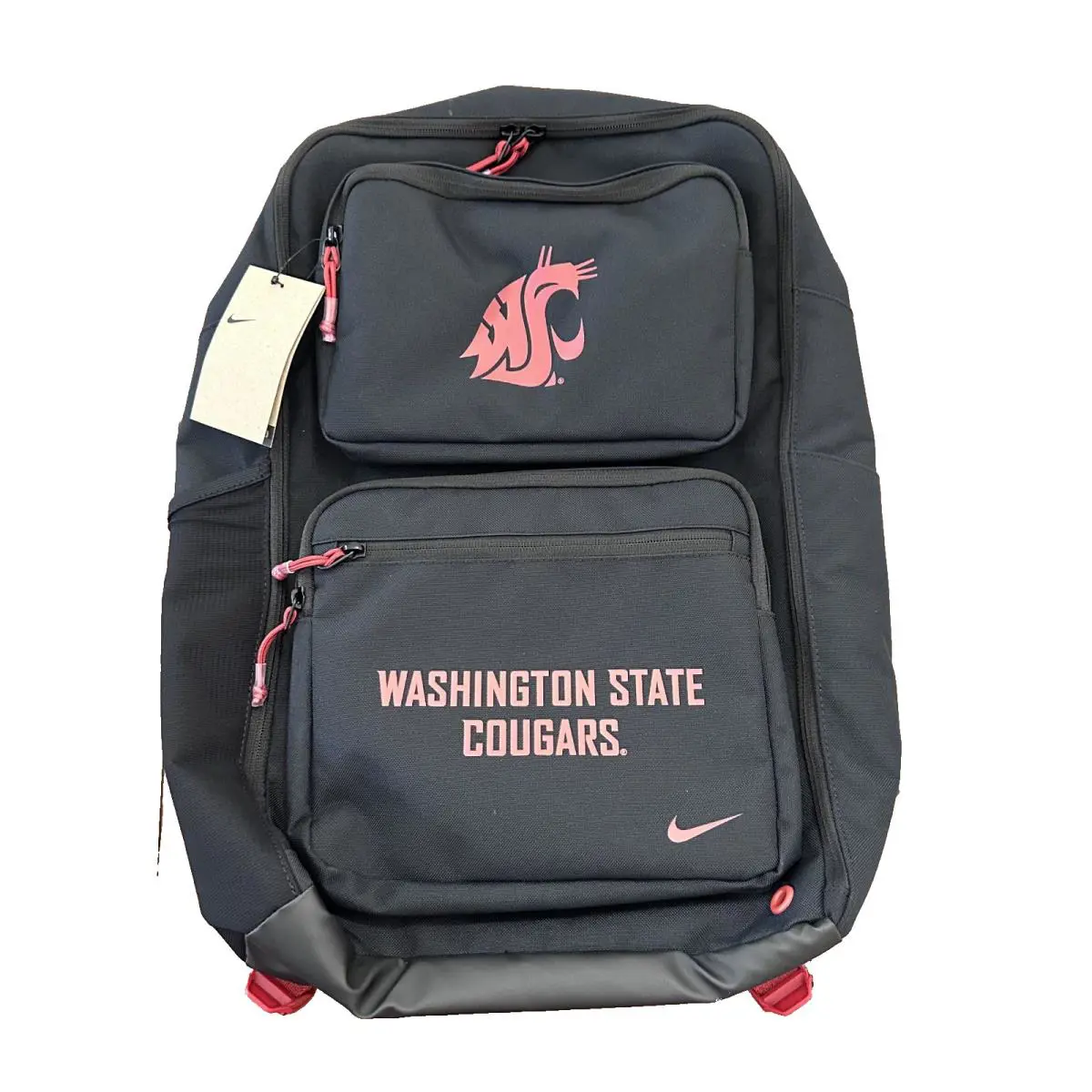 Nike Washington State Cougars Utility Speed Backpack 2024 Black Red HM5126-010
