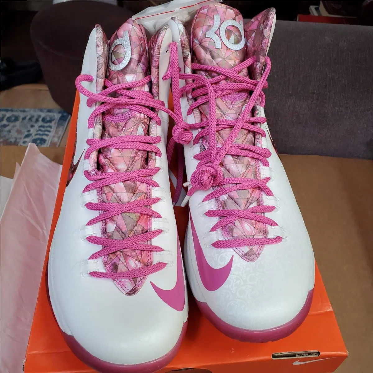 Nike shoes - Nike KD 5 - 598601 100 - Pink 2