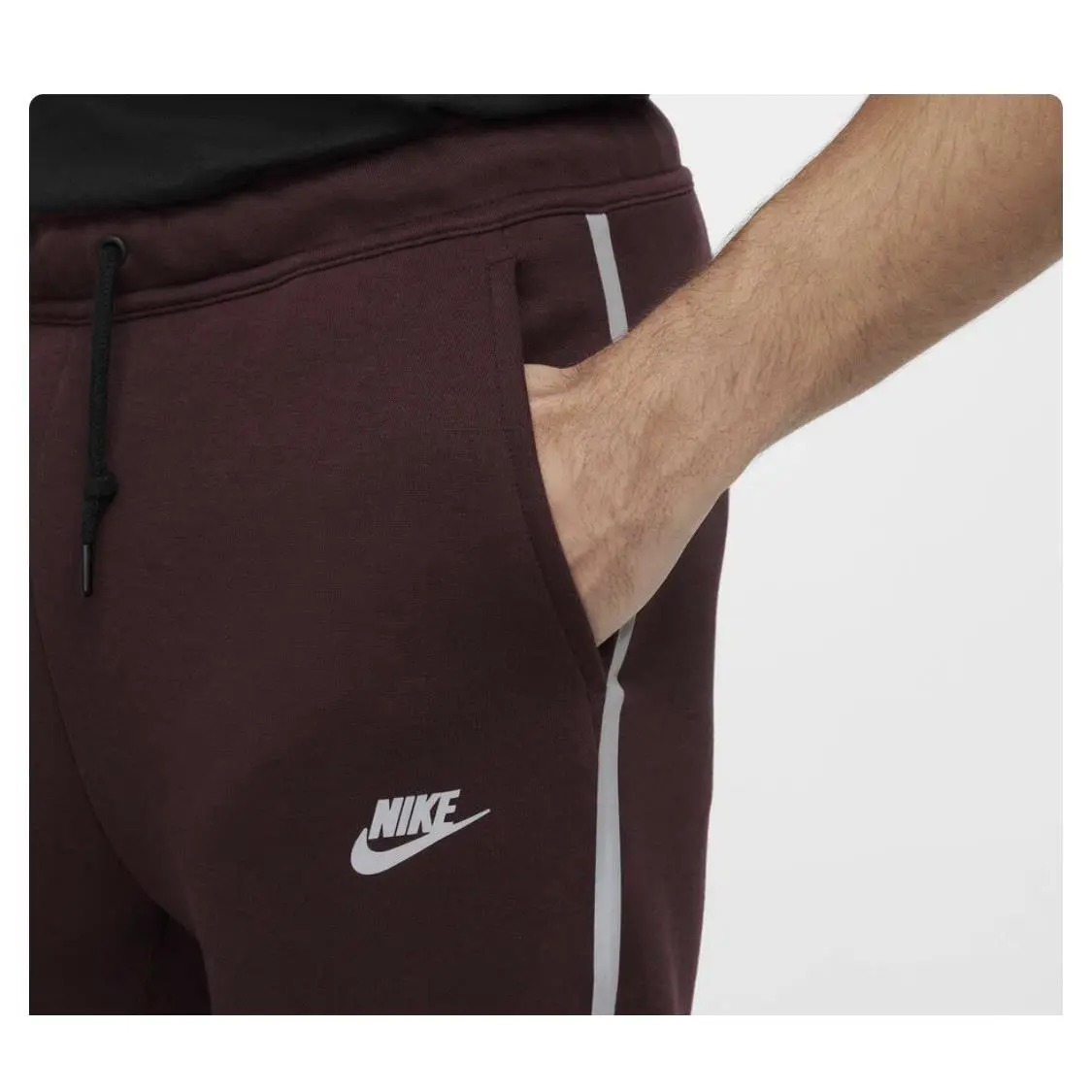 Nike clothing - Nike Tech Men`s Fleece Joggers - HQ3747652 - Burgundy Crush 8