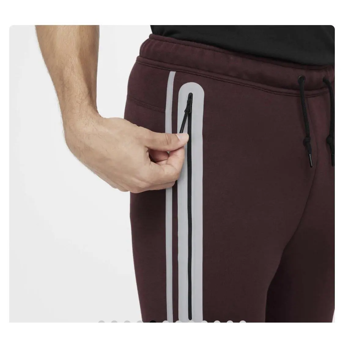 Nike clothing - Nike Tech Men`s Fleece Joggers - HQ3747652 - Burgundy Crush 9