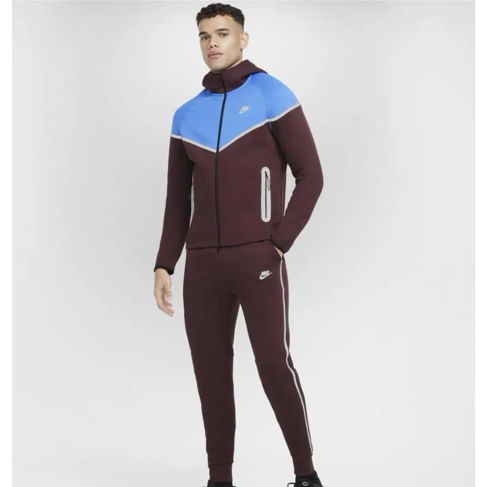 Nike clothing - Nike Tech Men`s Fleece Joggers - HQ3747652 - Burgundy Crush 1