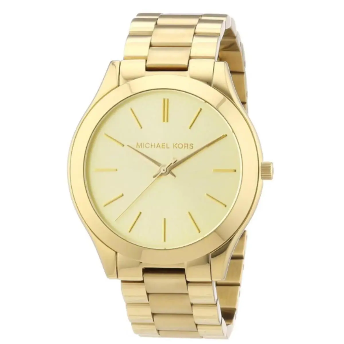 Michael Kors Slim Runway Watch Gold Tone Stainless Steel Wristwatch MK3179