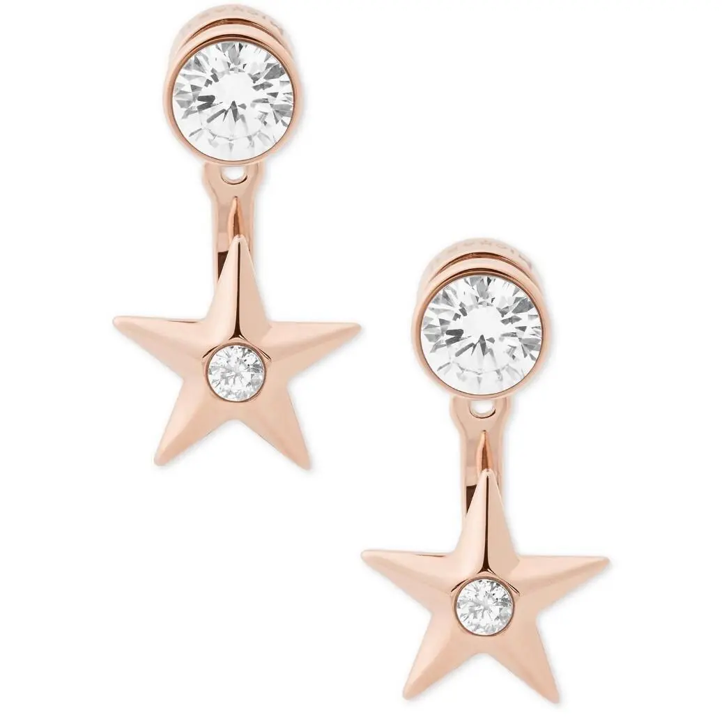 Michael Kors Celestial Rose Gold Tone Earrings Jackets 57