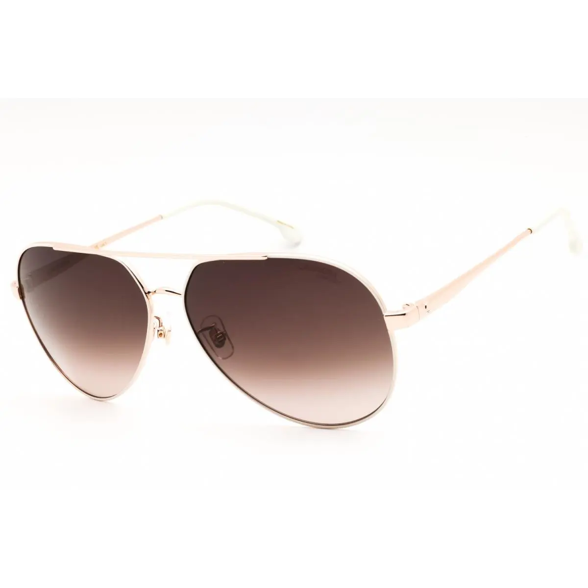 Carrera 3005 S R1A HA Sunglasses White Gold Frame Brown Lenses 63mm