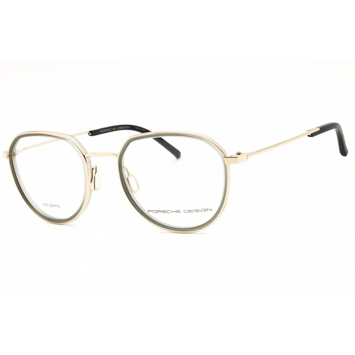 Porsche P8740 53B000 Eyeglasses Gold Gray Frame