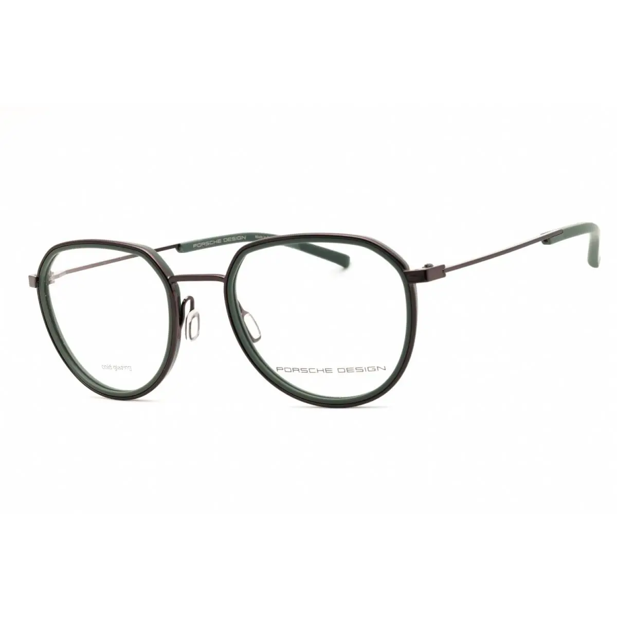Porsche P8740-53D0-53 Eyeglasses Frame Size 53mm 21mm 145mm Greenbrown Men 4044