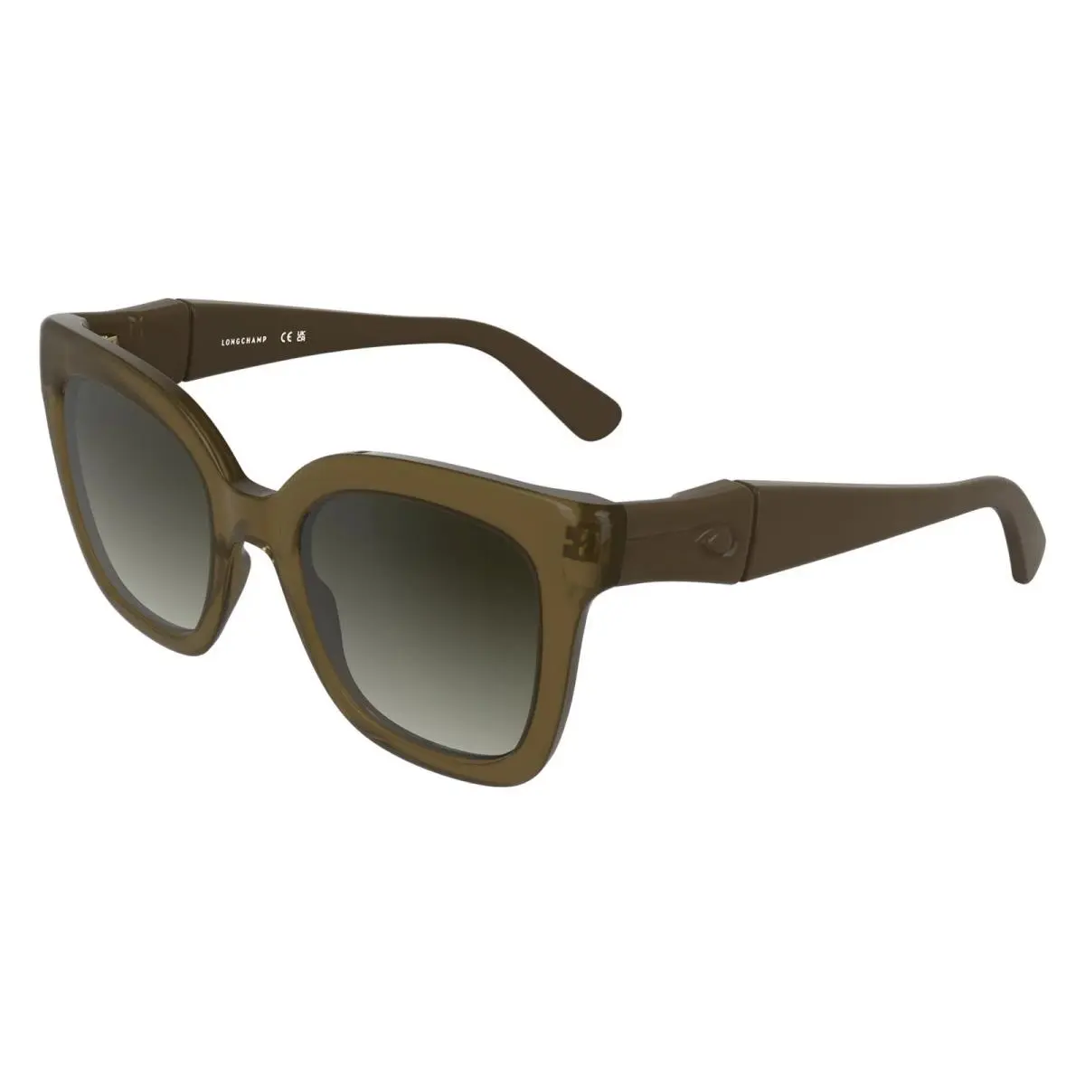 LO-793S 200 Crystal Brown Sunglasses with Brown Gradient Lenses by Longchamp