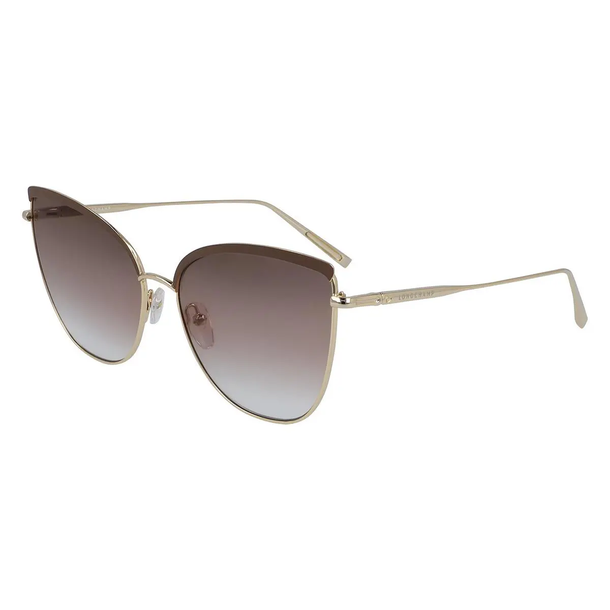 Longchamp LO130S 718 Gold Brown Sunglasses with Brown Lenses Case