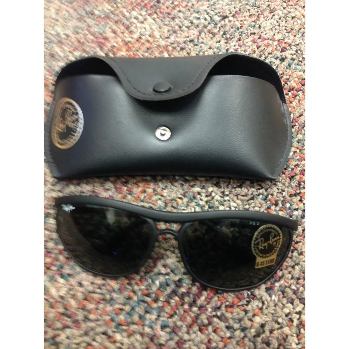Vintage B L Ray Ban W1849 PS3 Flat Black G15 Predators Series Ski Sunglasses