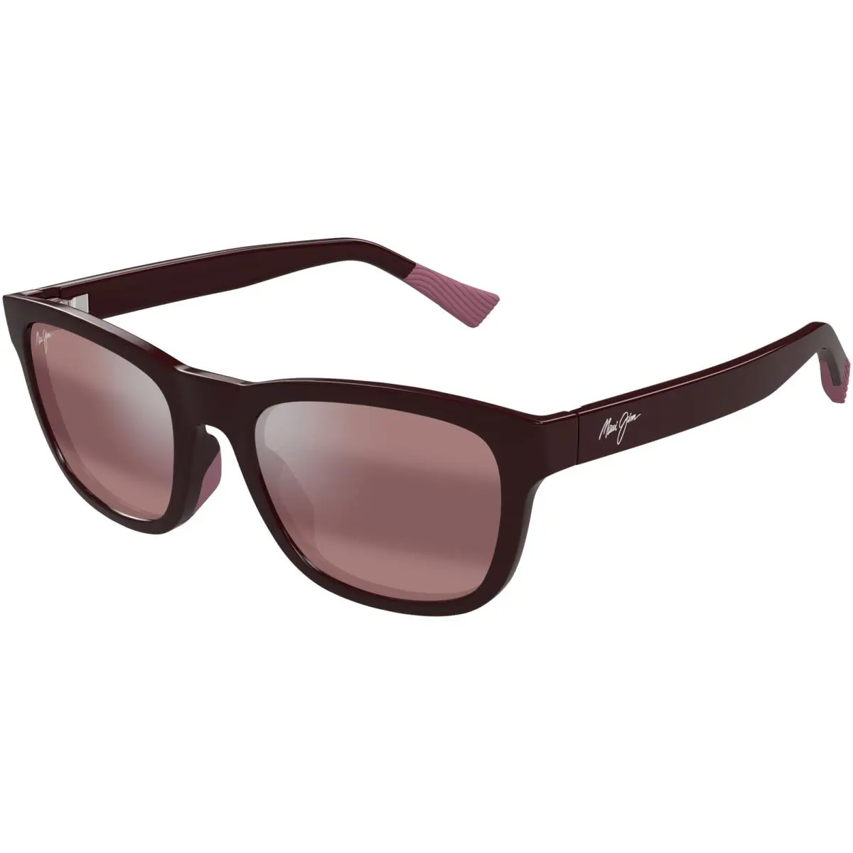 Kapi`l Polarized Soft Square Sunglasses w/ Glass Lens - Kapil - Italy Shiny Red/Maui Rose (04) by Maui Jim