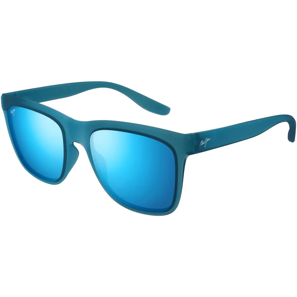Pehu Polarized Soft Square Sunglasses w/ Mirror Lens - Pehu - Japan Matte Navy/Blue Hawaii (03) by Maui Jim