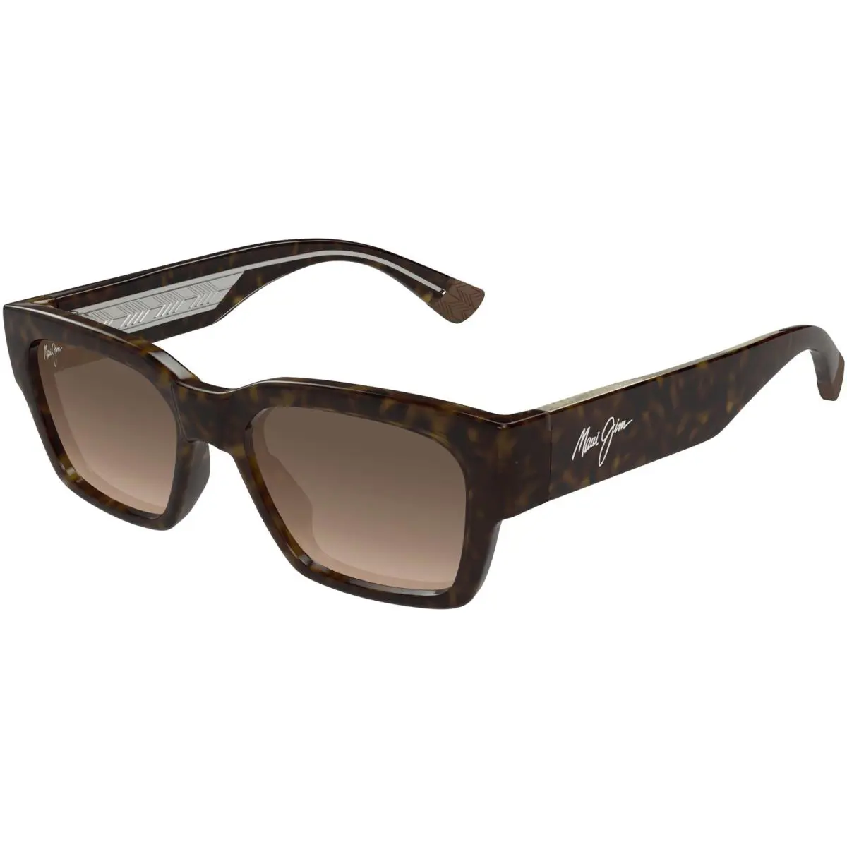 Maui Jim Kenui Polarized Shiny Dark Havana Square Sunglasses HS642 10 - Italy