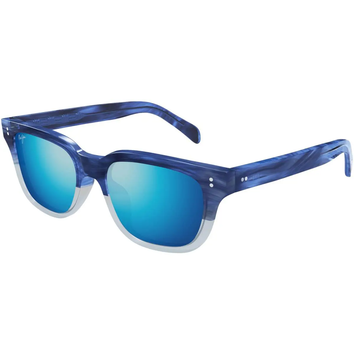 Maui Jim Likeke Polarized Translucent Blue Square Sunglasses B894 03 - Italy