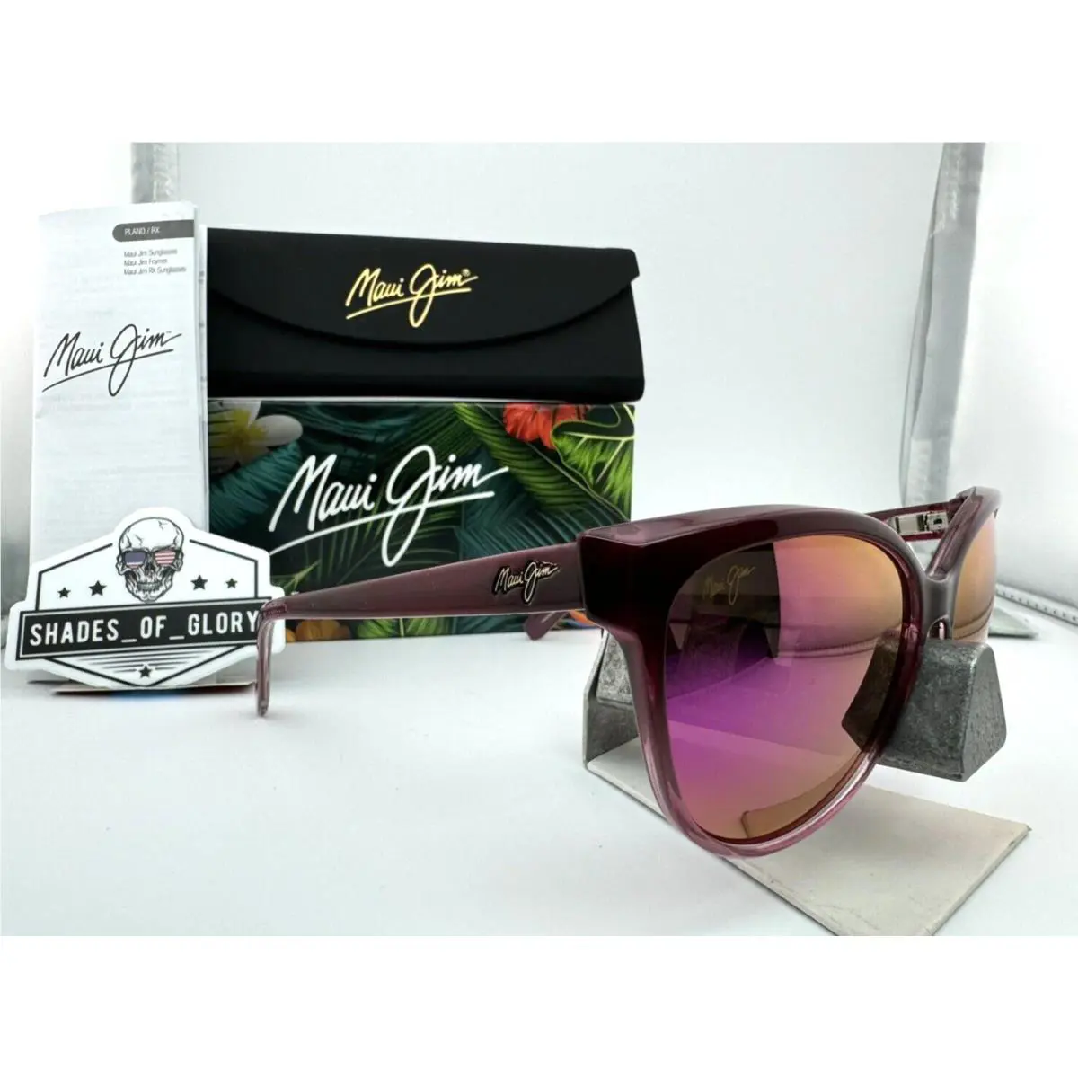Maui Jim Olu Olu MJ 537-07A Burgundy Fade Maui Sunrise Polarized Sunglasses
