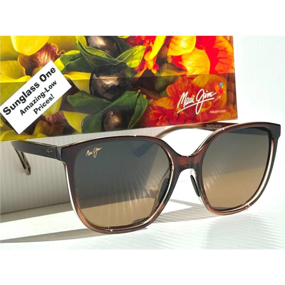 Maui Jim Good Fun Rootbeer Fade Polarized Hcl Bronze Glass Sunglass HS871-01
