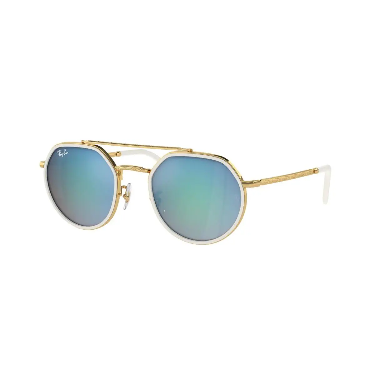 Ray-ban Sunglasses RB3765 001/4O Gold/blue Mirror Lens