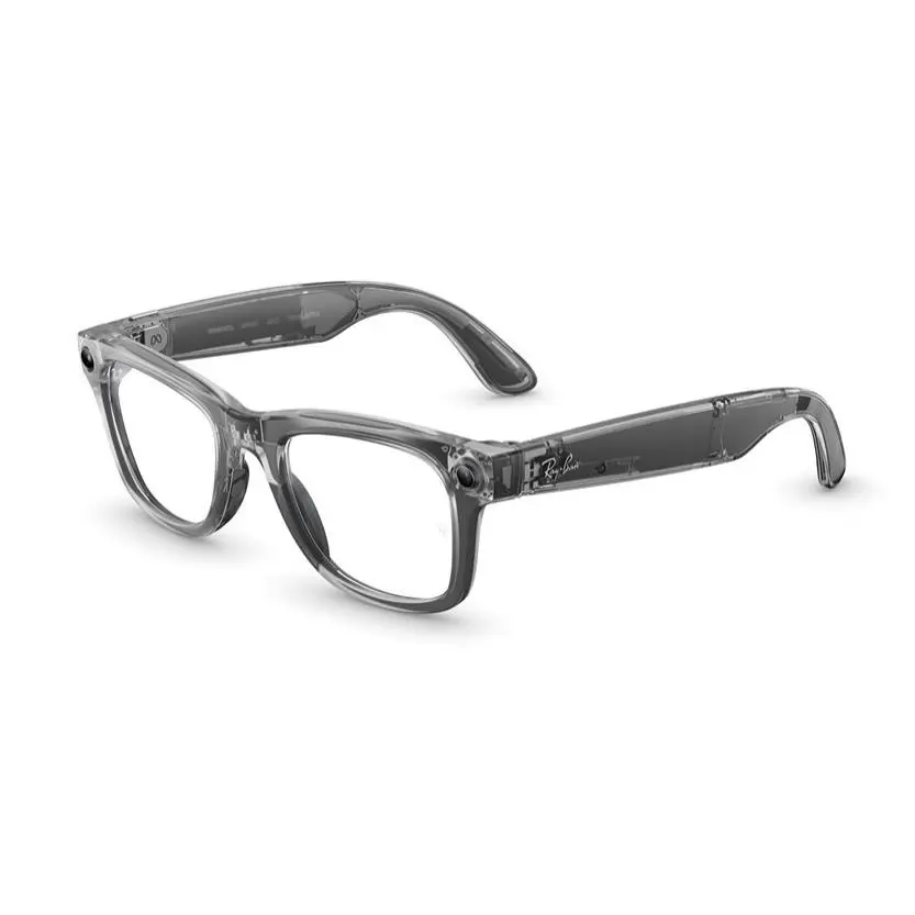 GEN2 Ray-ban Meta Wayfarer Transparent W Transitions Sapphire Lens Size 53 L