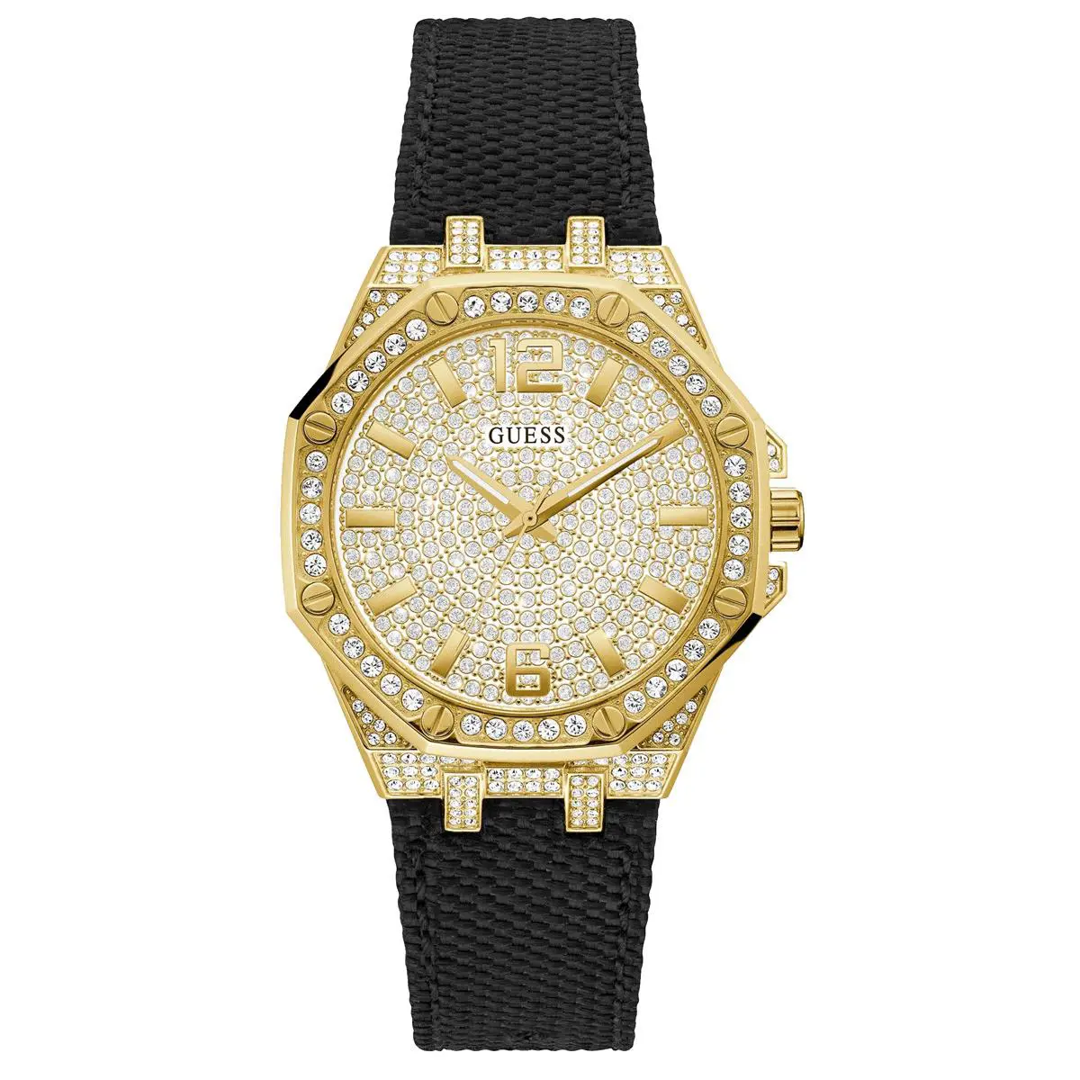 Guess Ladies Shimmer Crystal Stainless Steel Quartz Watch - GW0408L2