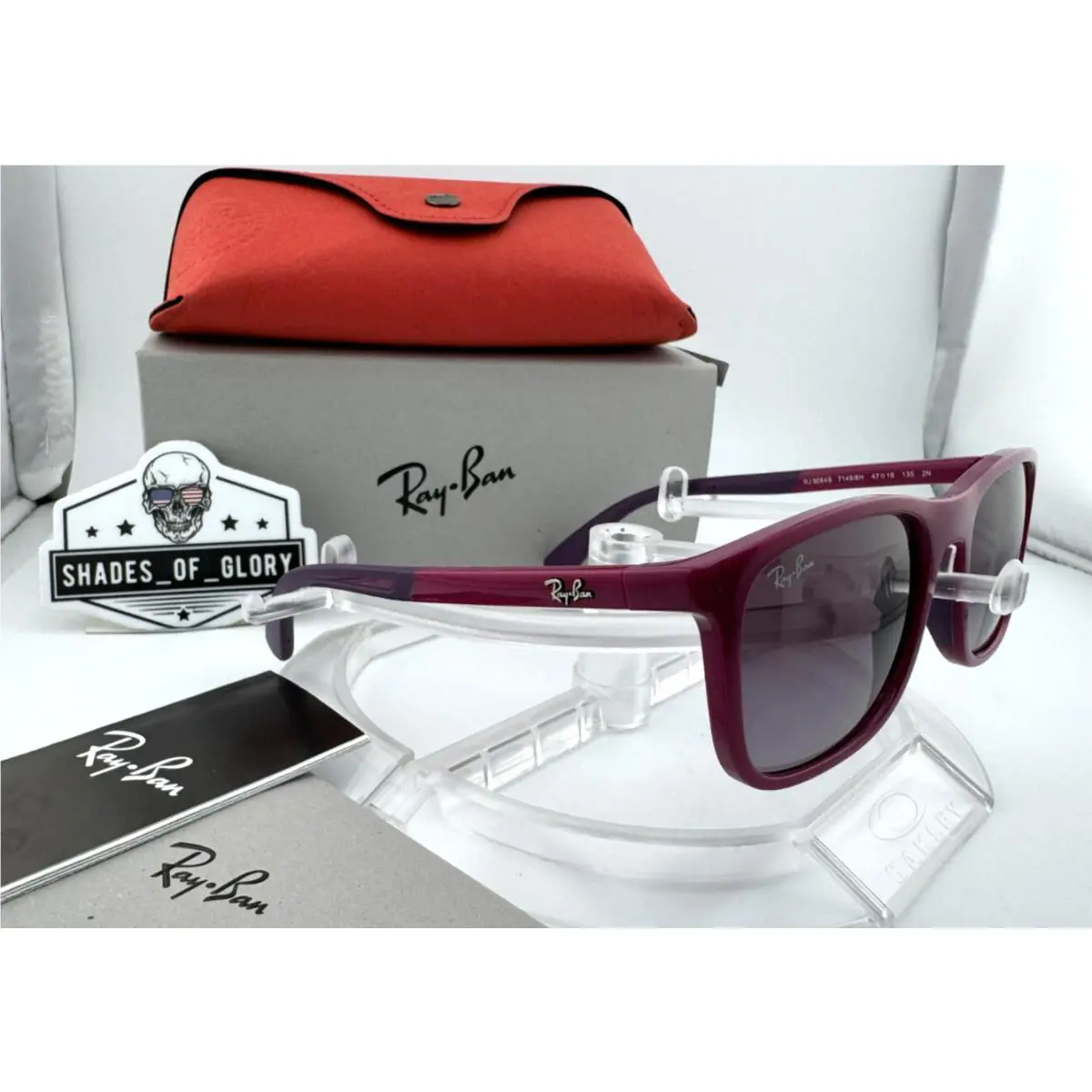 Ray-ban Junior RJ 9084S 71498H Fucsia Violet Gradient Kids Sunglasses 47MM