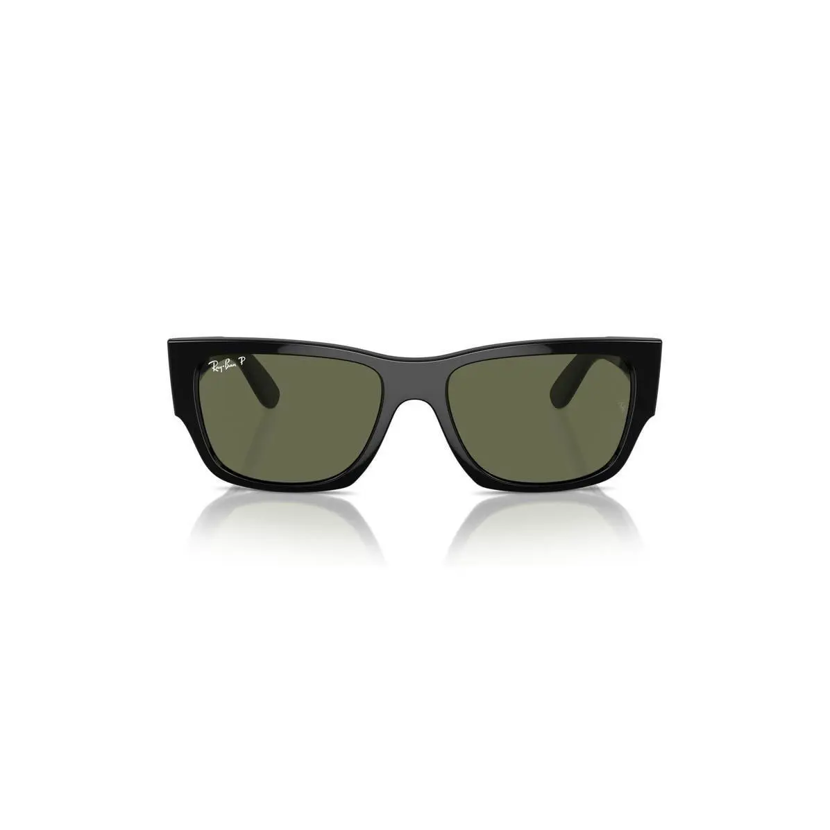 Ray-ban Men Carlos 56mm Polarized Rectangle Sunglasses Black