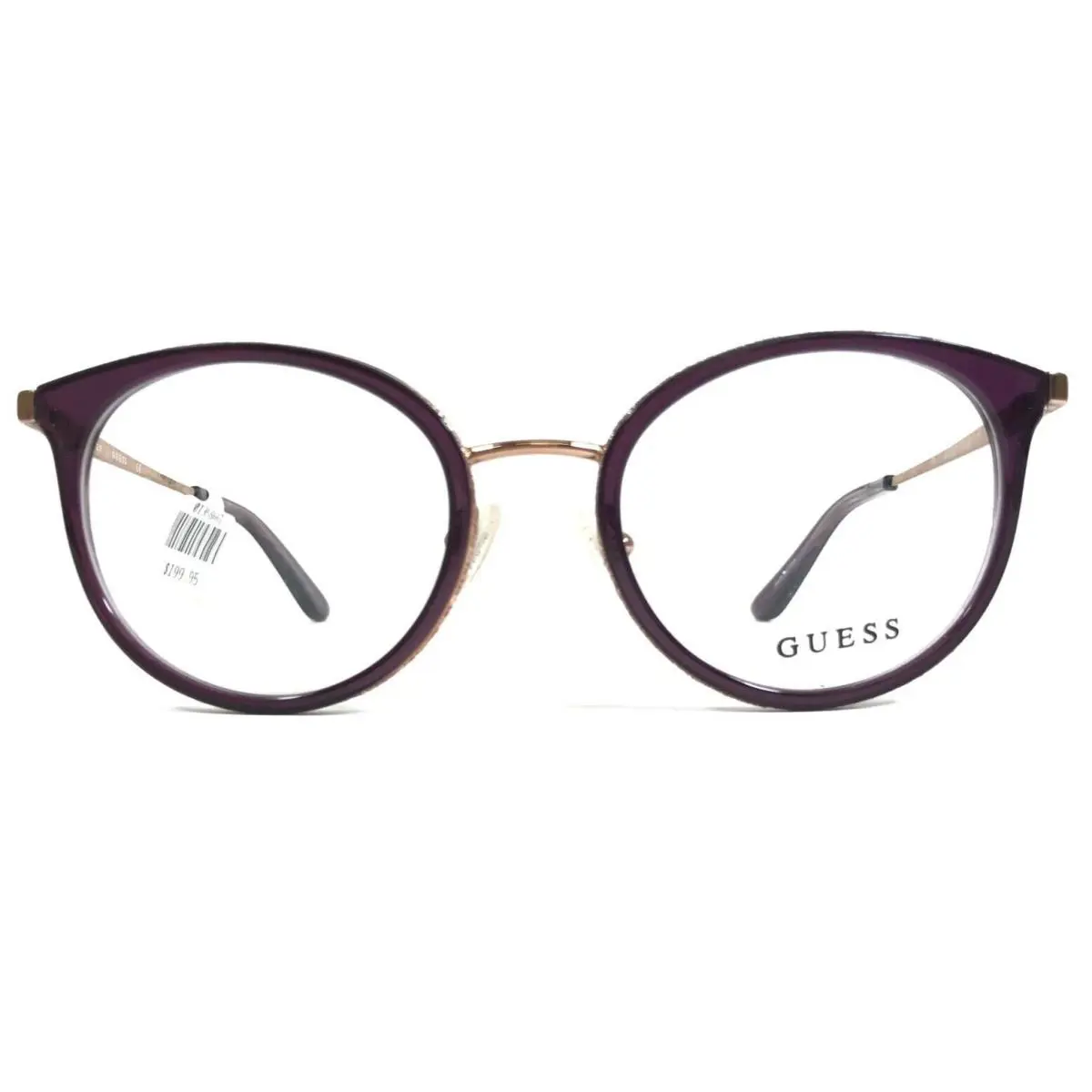 Guess Eyeglasses Frames GU2707 083 Clear Purple Gold Round Full Rim 51-19-140 - Frame: Multicolor