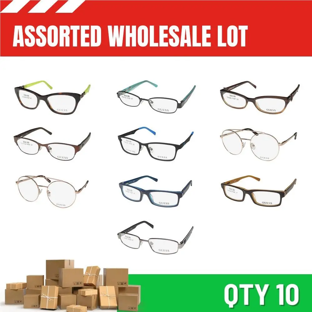 Wholesale Assorted Lot 10 Guess Eyeglasses in Bulk Budget For Opticians Eyewear