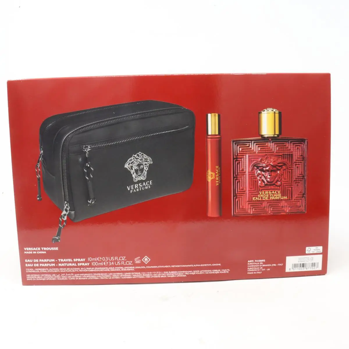 Versace Eros Flame Eau De Parfum 3-Pcs Set /