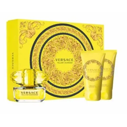 Versace Yellow Diamond Eau de Toilette Gift Set 50ml Spray Shwr Gel Body Ltn