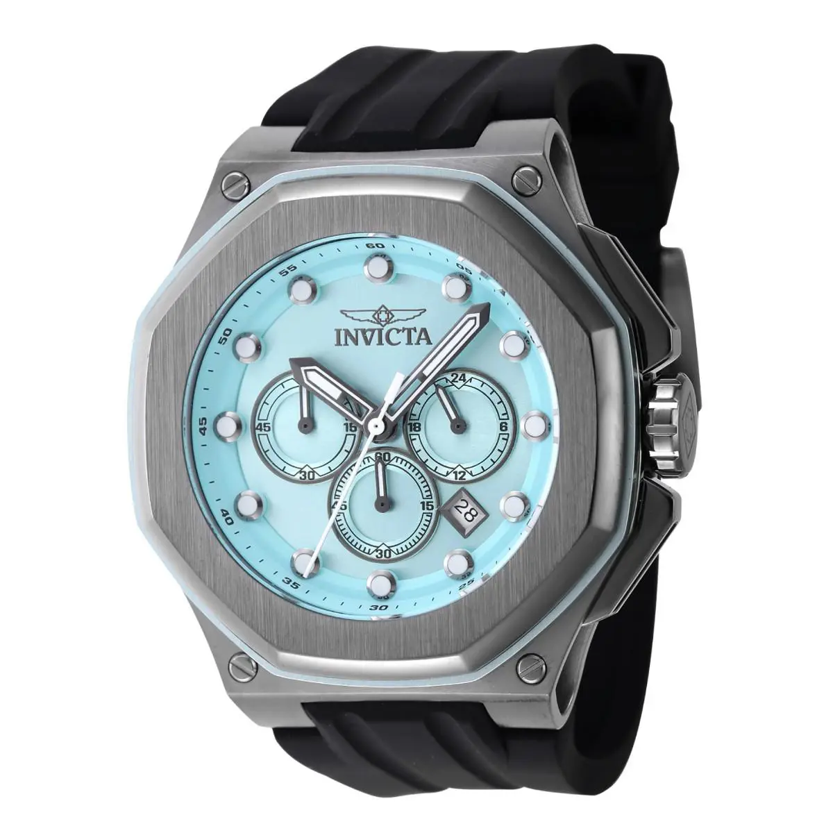 Invicta Akula Kasmat Men`s 50mm Blue Dial Dark Gray Chronograph Watch 46146